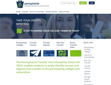 Tablet Screenshot of pacollegetransfer.net
